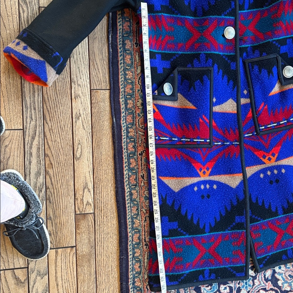 Native American Designed Western Wear Wool Full Length Coat - Picture 6 of 6